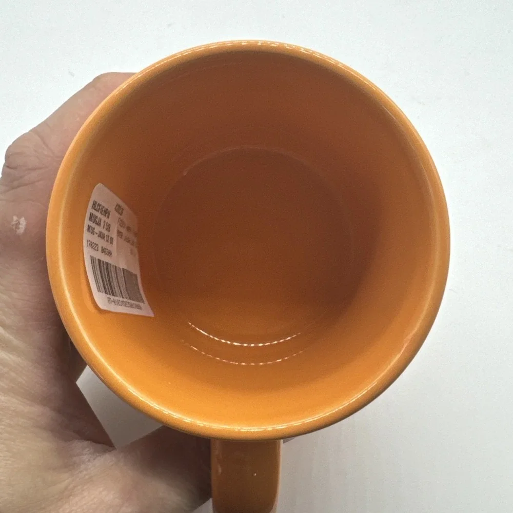 NEW Fiesta retired Happy Pumpkin Halloween Java Mug Fiestaware tangerine